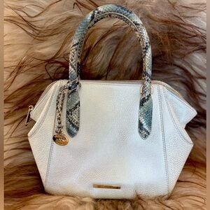 Brahmin Mini Camila White Newbury Handbag